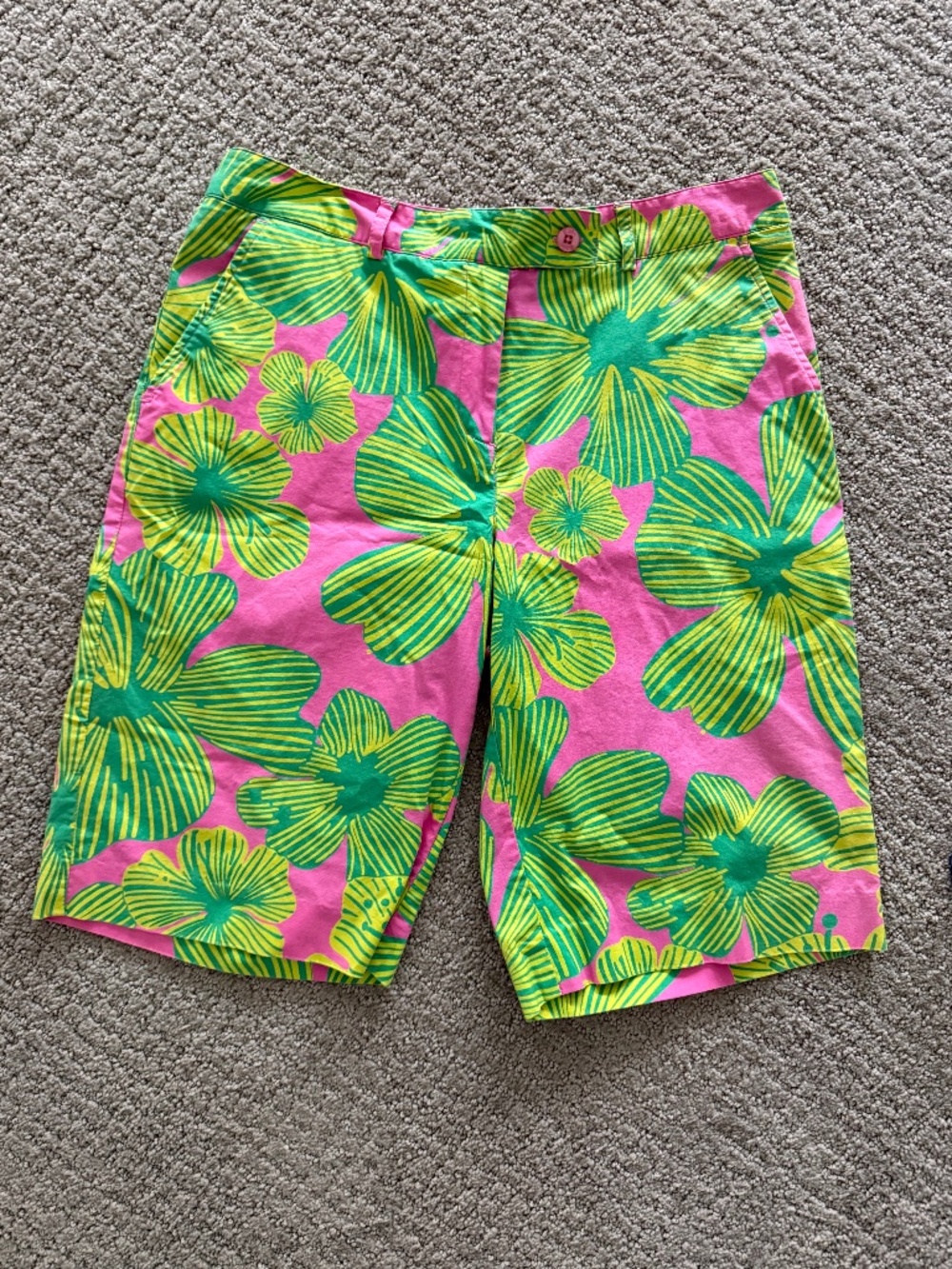 Lily Pulitzer Hibiscus Bermuda Shorts